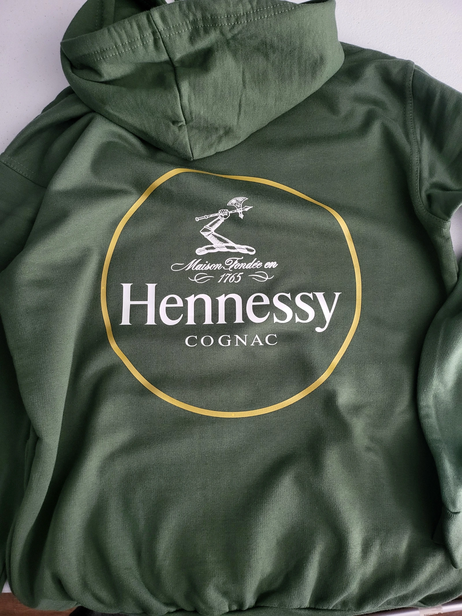 Hennessy - hoodie green back