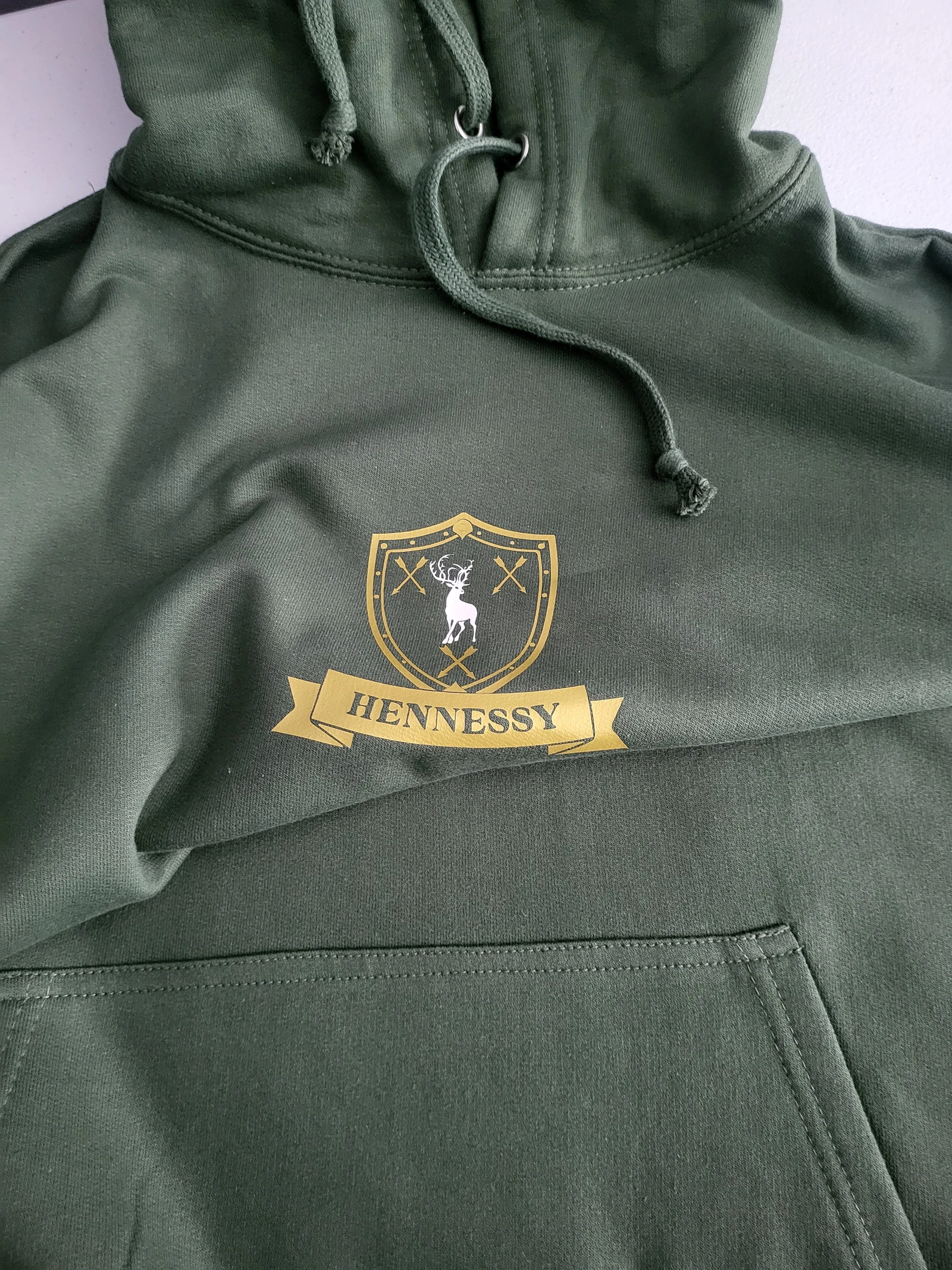 Hennessy - hoodie green front