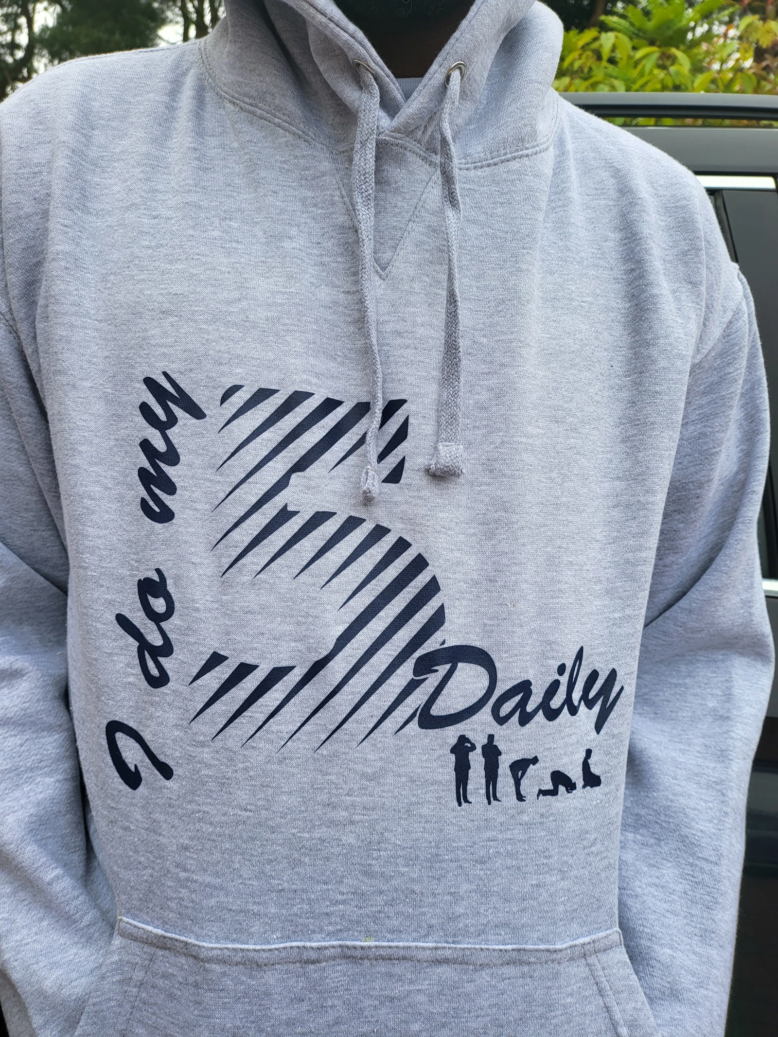 I do my 5 Daily - gray hoodie 2
